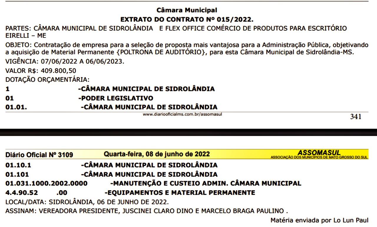 “POLTRONAS” da Câmara Municipal custarão mais de R$ 409.000,00