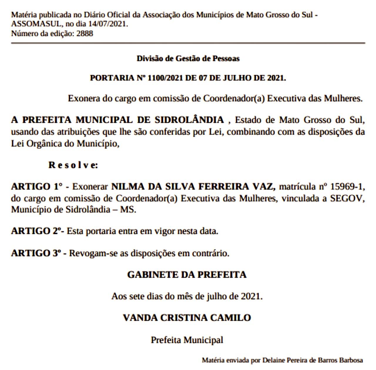 Prefeita nomeia “MÃE, ESPOSA e IRMÃO” de vereador em “CARGOS COMISSIONADOS”