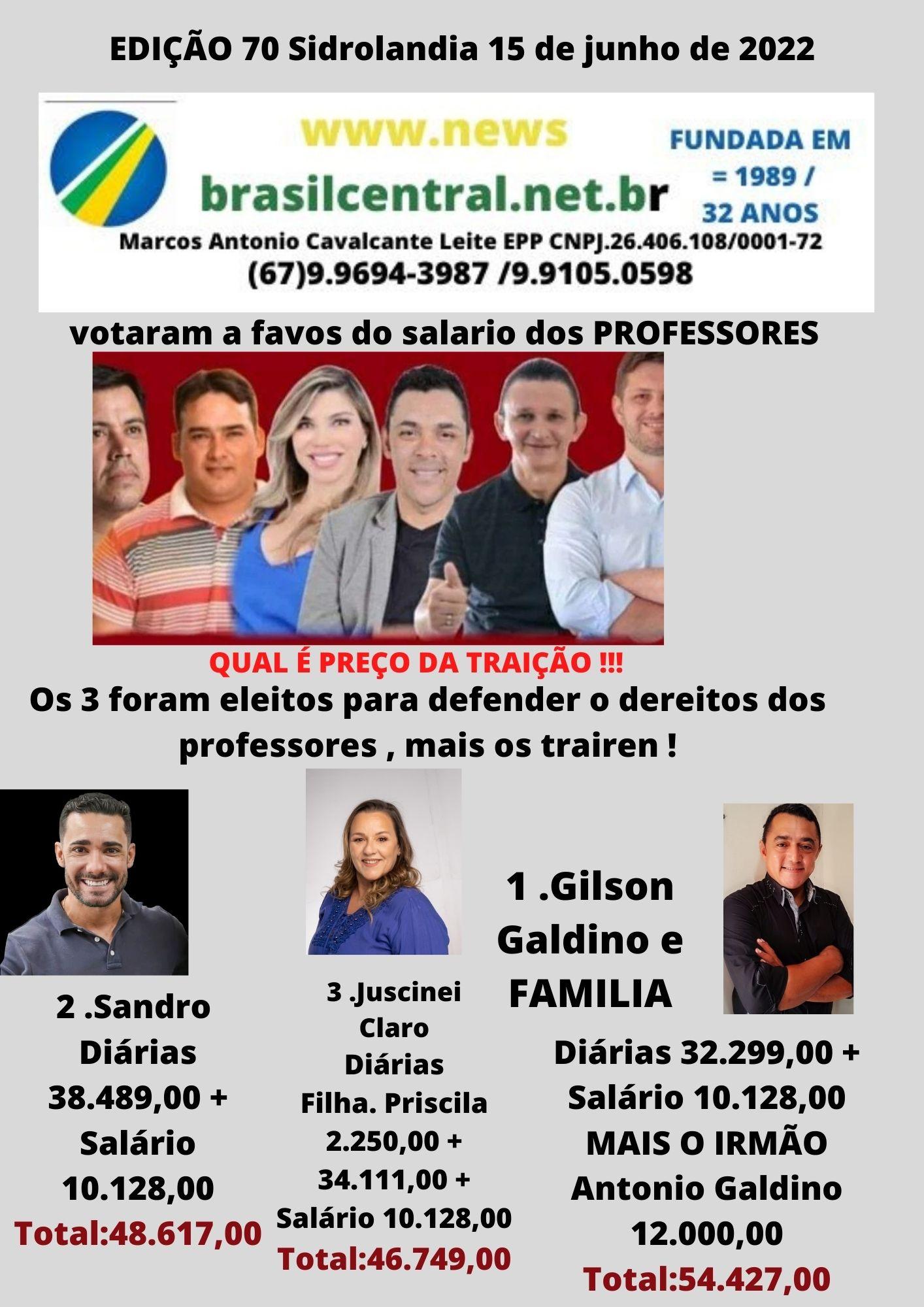 Câmara de Sidrolandia gastou R$ 218.014,28 com “DIÁRIAS” e “PASSAGENS”. SANDRO LUIZ se mantém na liderança dos gastos