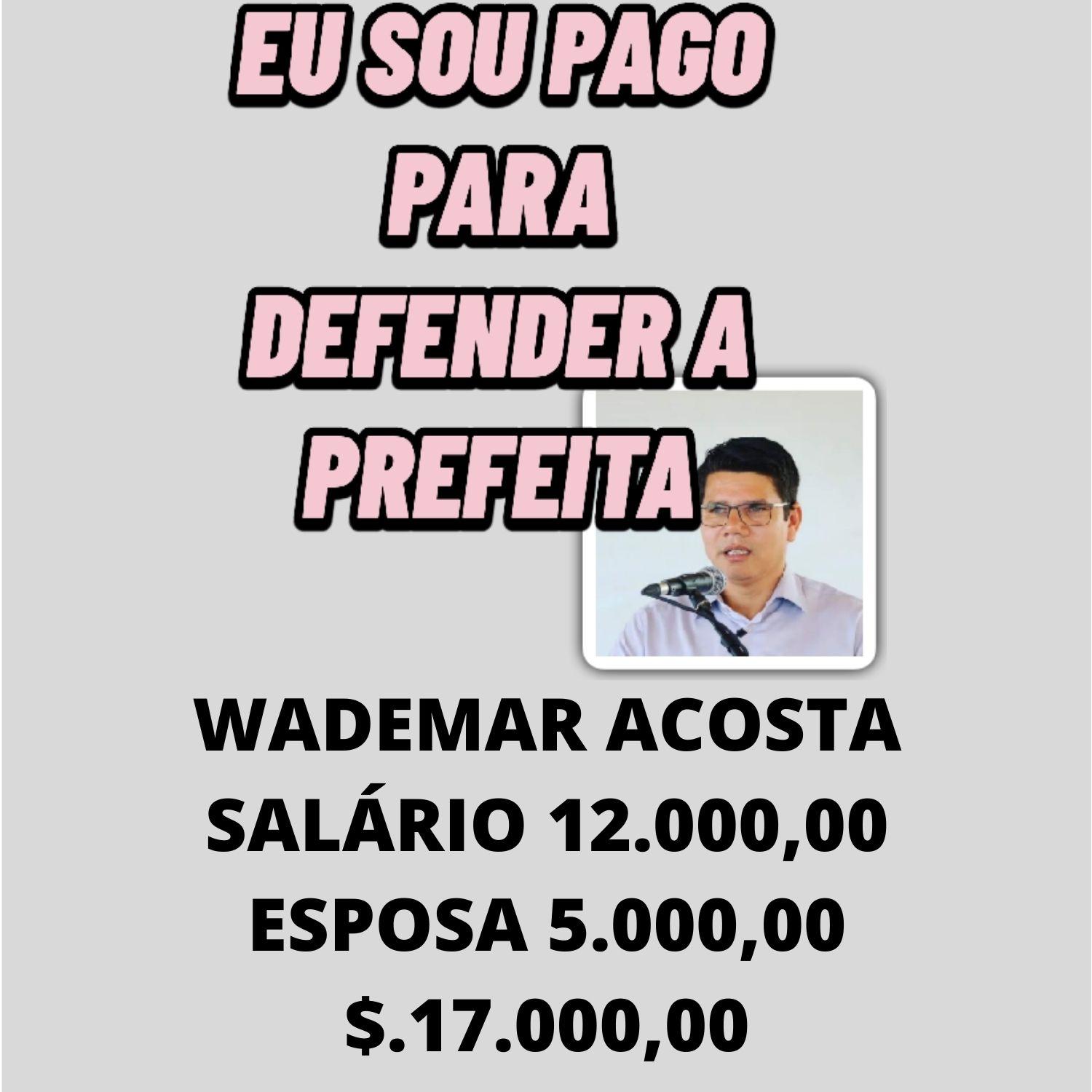 Presidenta Câmara Municipal Juscinel Claro Dino nomeia  A ESPOSA DO SECRETARIO DE GOVERNO Wademar Acosta  “CARGO COMISSIONADO”  Lucilene Jara Lopes Acosta com salário 5.000,00