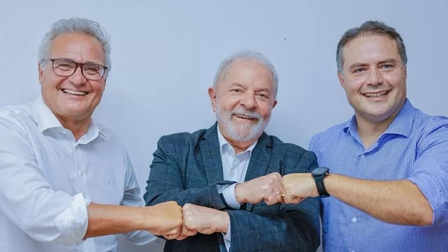 Lula encontra Renan Calheiros e Eunício para selar apoio de parte do MDB